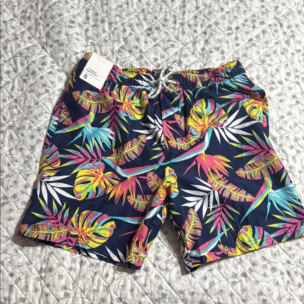 NWT Tropical Print Men's Swim Shorts